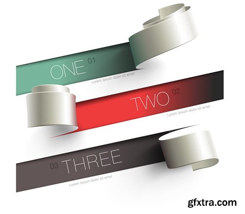 Amazing SS - Set of stripe infographic templates, 25xEPS