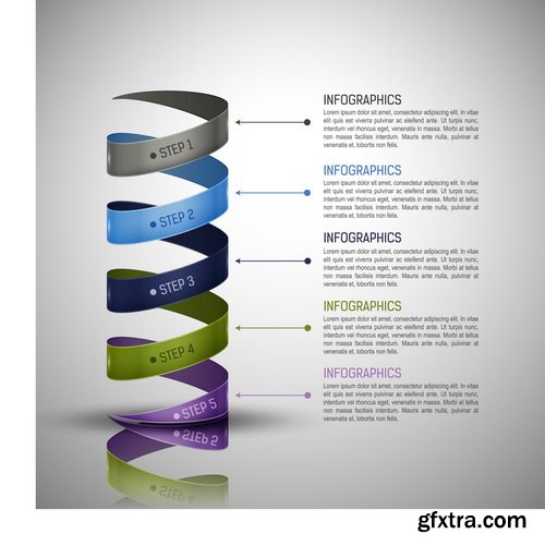 Amazing SS - Set of stripe infographic templates, 25xEPS