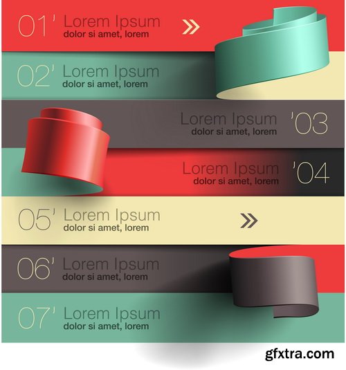 Amazing SS - Set of stripe infographic templates, 25xEPS