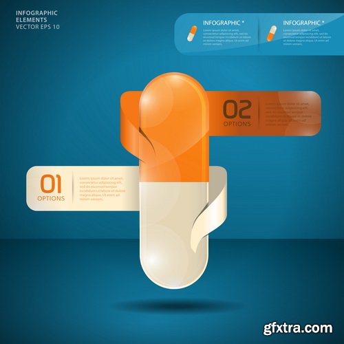 Amazing SS - Set of stripe infographic templates, 25xEPS