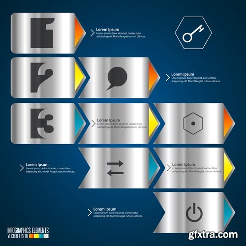 Amazing SS - Set of stripe infographic templates, 25xEPS