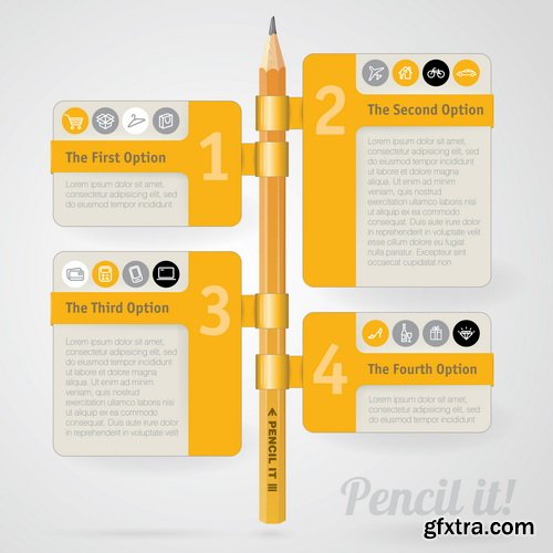 Amazing SS - Set of stripe infographic templates, 25xEPS