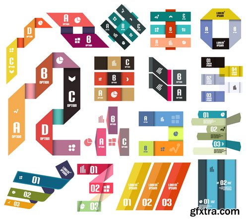 Amazing SS - Set of stripe infographic templates, 25xEPS