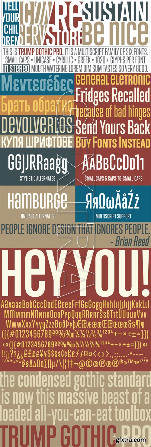 Trump Gothic Pro Font Family - 66 Fonts 240