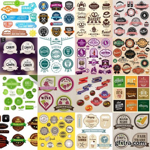 Different Labels &amp; Stickers #2 - 25 Vector