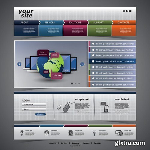 Web Design Elements #3 - 25 Vector Web Design Elements #3 - 25 Vector