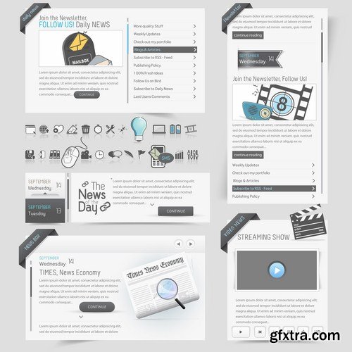 Web Design Elements #3 - 25 Vector Web Design Elements #3 - 25 Vector