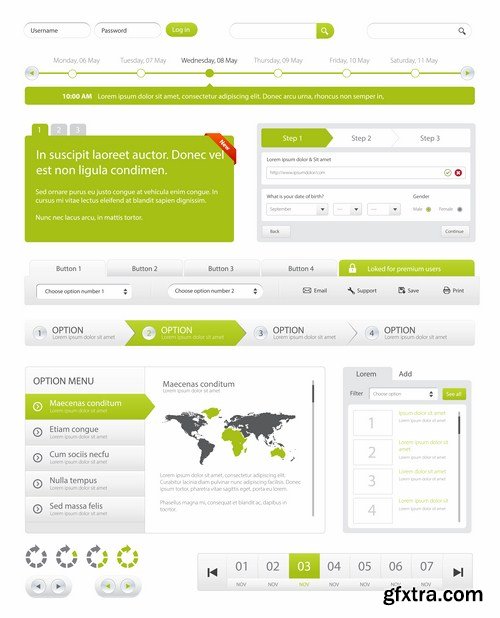 Web Design Elements #3 - 25 Vector Web Design Elements #3 - 25 Vector