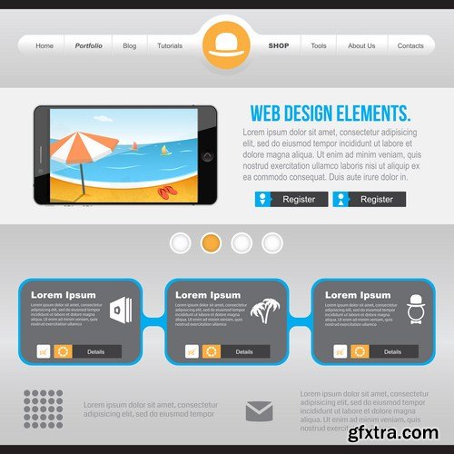 Web Design Elements #3 - 25 Vector Web Design Elements #3 - 25 Vector