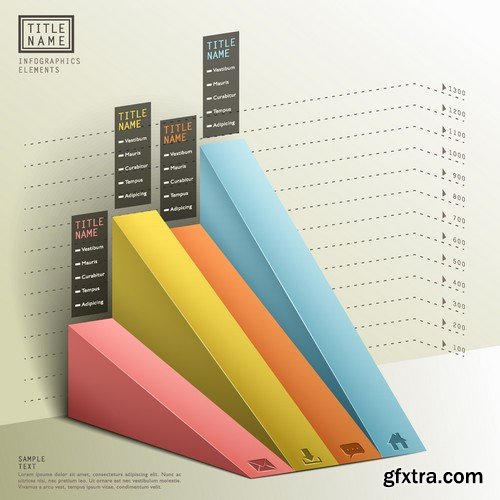 Stock Vectors - 3D Infographic Chart 7, 25xEPS