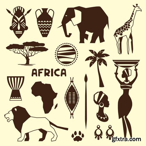 Africa Sign &amp; Symbols - 25 Vector