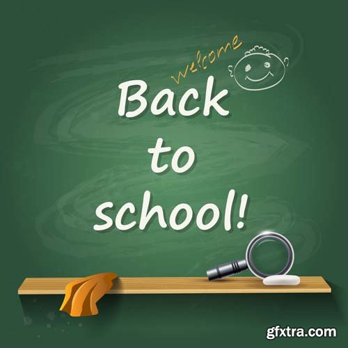 Back to school backgrounds and banners illustrations3, 25xEPS