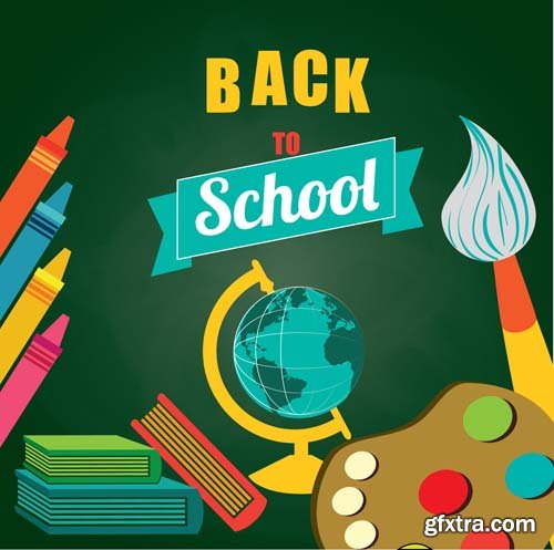 Back to school backgrounds and banners illustrations3, 25xEPS