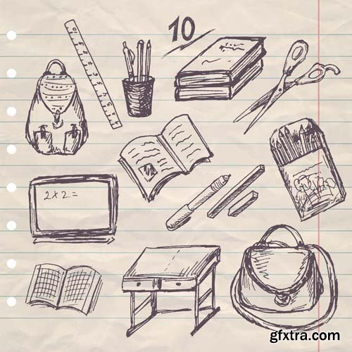 Back to school backgrounds and banners illustrations3, 25xEPS