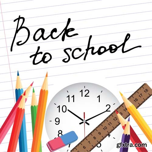 Back to school backgrounds and banners illustrations3, 25xEPS
