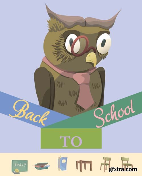 Back to school backgrounds and banners illustrations3, 25xEPS