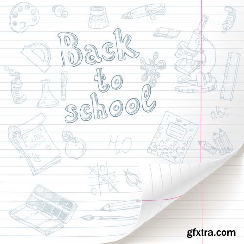 Back to school backgrounds and banners illustrations3, 25xEPS