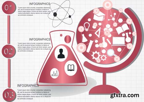 Back to school backgrounds and banners illustrations3, 25xEPS