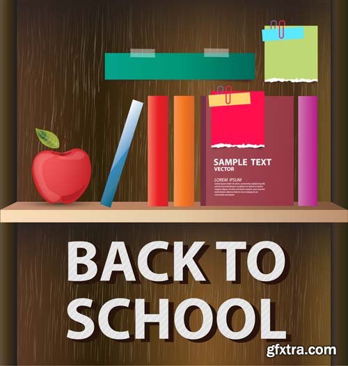 Back to school backgrounds and banners illustrations3, 25xEPS