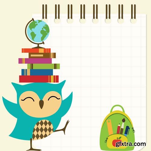 Back to school backgrounds and banners illustrations3, 25xEPS