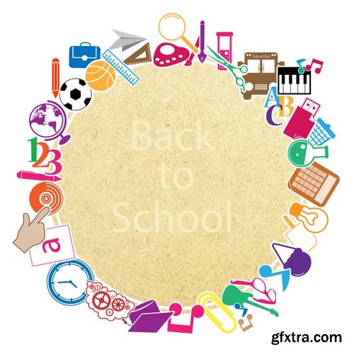 Back to school backgrounds and banners illustrations3, 25xEPS