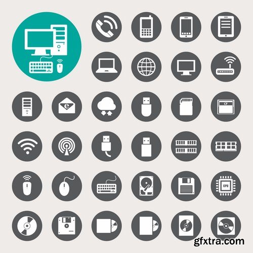 Flat Icons #33 - 23 Vectors