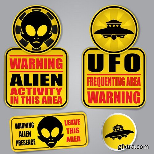 Zombie, Bigfoot & UFO Warning Signs 25xEPS