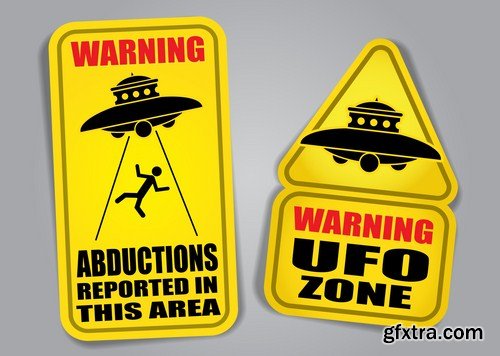 Zombie, Bigfoot & UFO Warning Signs 25xEPS
