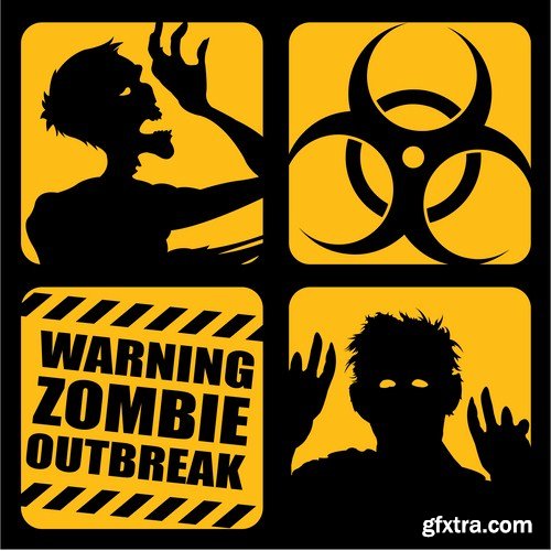 Zombie, Bigfoot & UFO Warning Signs 25xEPS