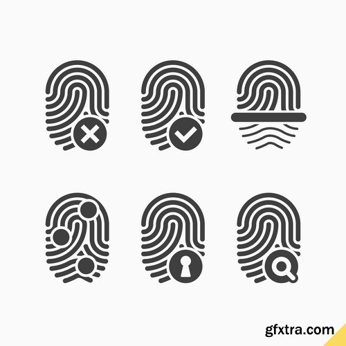 Fingerprint - 25 Vector Fingerprint - 25 Vector