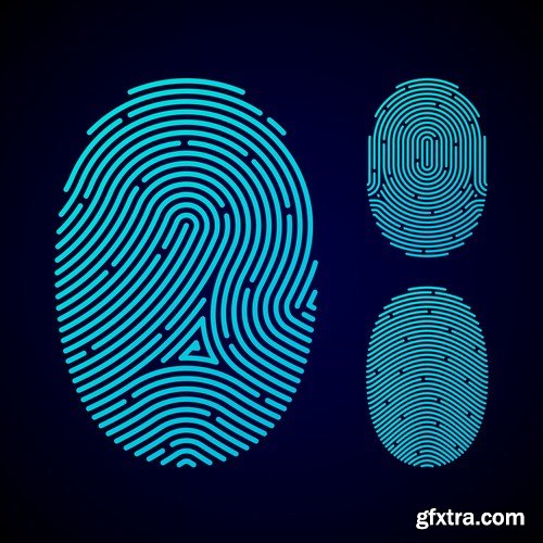 Fingerprint - 25 Vector Fingerprint - 25 Vector