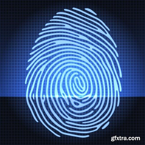 Fingerprint - 25 Vector Fingerprint - 25 Vector
