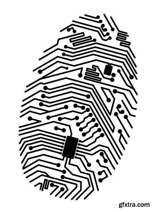 Fingerprint - 25 Vector Fingerprint - 25 Vector