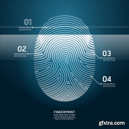 Fingerprint - 25 Vector Fingerprint - 25 Vector