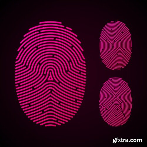 Fingerprint - 25 Vector Fingerprint - 25 Vector