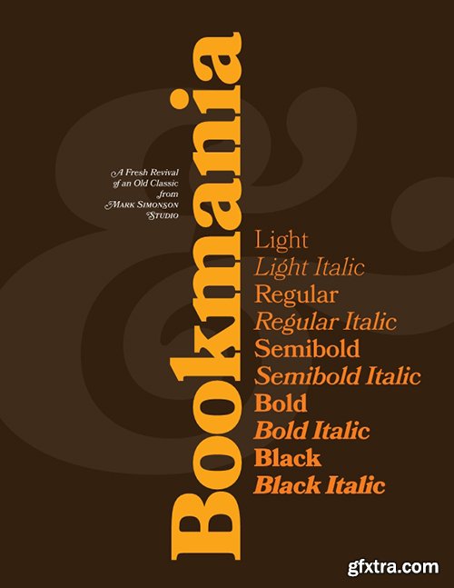 Bookmania Font Family 10 Font 290 ?? GFxtra