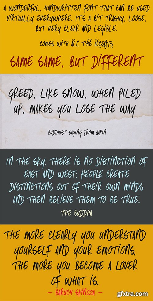 Same Same But Different Font Family - 4 Font $120