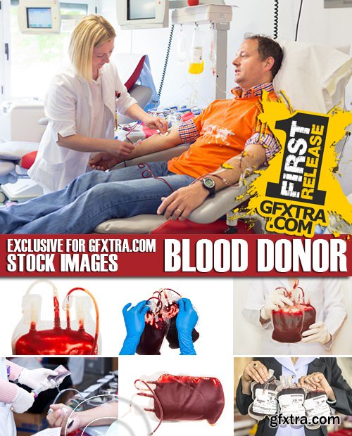 Stock Photos - Blood donor, 25xJPG