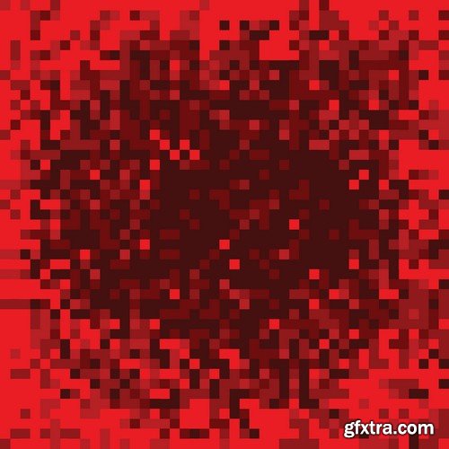 Stock Vectors - Pixel background, 25xEPS