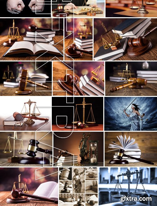 Stock Photos - Law and Justice Concept, 25xJPG