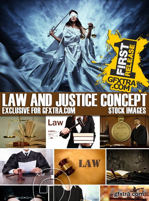 Stock Photos - Law and Justice Concept, 25xJPG