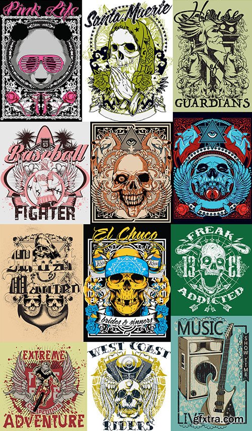 T-Shirts Design 2, 25xEPS