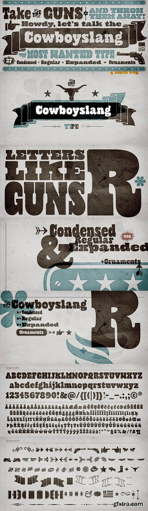 Cowboyslang Font Family - 4 Font $115 Cowboyslang Font Family - 4 Font $115