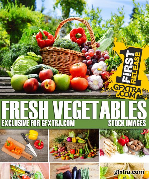 Stock Photos - Fresh vegetables, 25xJPG