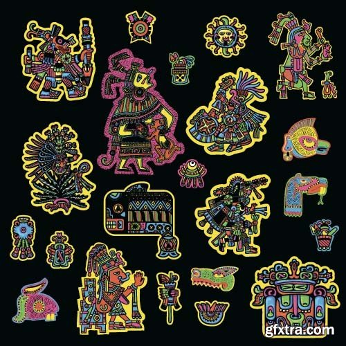 Maya tattoo, 25x EPS Maya tattoo, 25x EPS