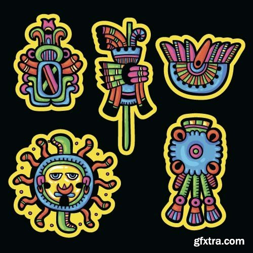 Maya tattoo, 25x EPS Maya tattoo, 25x EPS