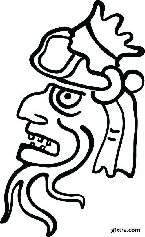 Maya tattoo, 25x EPS Maya tattoo, 25x EPS