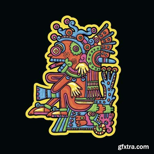 Maya tattoo, 25x EPS Maya tattoo, 25x EPS