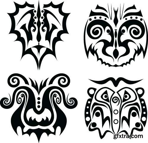 Maya tattoo, 25x EPS Maya tattoo, 25x EPS