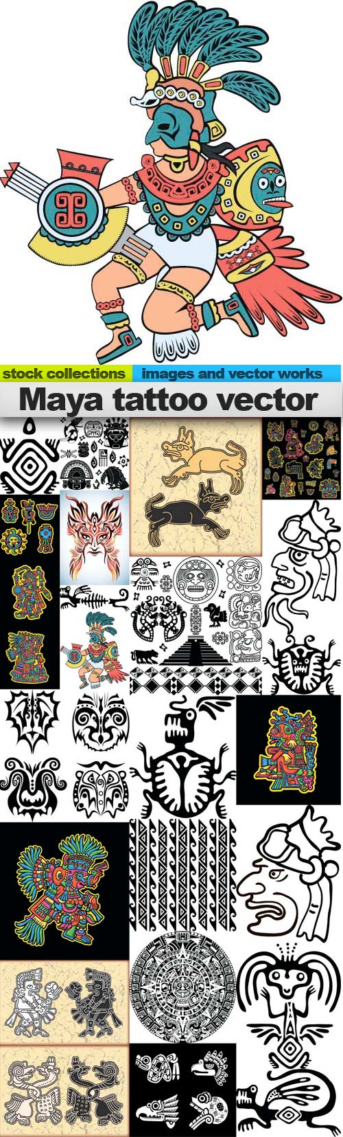 Maya tattoo, 25x EPS